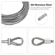 thumbnail image 4 of Kit de cable de alambre Uxcell 1/8", cable de acero inoxidable recubierto de PVC, 33 pies, 4 of 4
