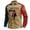 Khaki, variant on Mens 250Th Anniversary USA Shirt American Patriotic Flag Button Down T-shirt Casual Long Sleeve Fashion Streetwear Tee