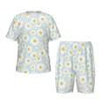 thumbnail image 1 of Fotbe Daisies Flowers Pijama Estampada de 2 Piezas para Niños – Ropa de Dormir de Manga Corta Cómoda para Niños y Niñas, Camiseta y Shorts de Algodón-3X-Large, 1 of 6