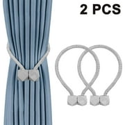 2 PCS Magnetic Curtain Tiebacks, Convenient Drape Tie Backs, Decorative Drape Tie Backs Holdback Holder for Window Draperies, No Tools Required