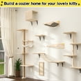 thumbnail image 4 of Coziwow Cat Hammock Cat Perch Wall-Mounted Hanging Kitten Pet Window Bed Modern Cat Lounge, White, 4 of 13