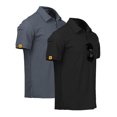thumbnail image 1 of Camisas Polo para Hombre de 2 Paquetes de Manga Corta, Camisetas Deportivas de Rendimiento para Golf, Camisa Táctica en Negro y Gris., 1 of 5