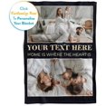 thumbnail image 3 of Ships Next Day, Custom Blanket with Picture and Text - Printed in USA, Personalized Photo Blanket with Text (Fleece 50x60) Blankets, 3 of 5