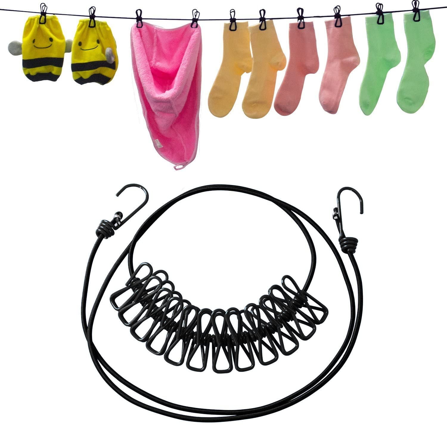 Laundry & Cleaning ZHOUSTOU 2pcs 180360cm Travel Washing Line Camping