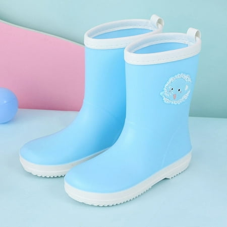 

LYCAQL Toddler Shoes Blue Elephant Cartoon Character Rain Shoes Children s Rain Shoes Boys and Girls Water Shoes Baby Baby Boy Snow Boots (C 5 Big Kids)