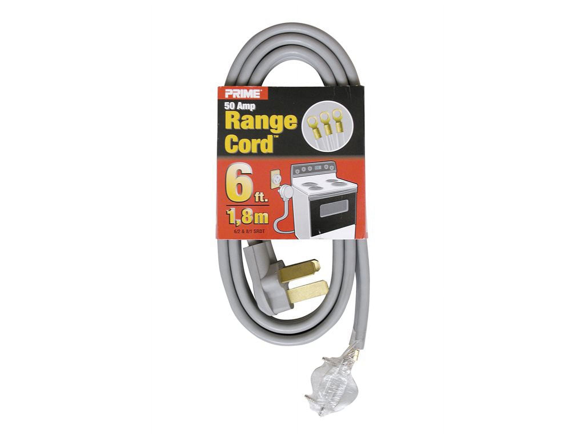 Prime RD628106L 6' 6/2 & 8/1 SRDT Gray Amp Range Cord