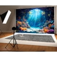 thumbnail image 4 of Under The Sea Backdrop, Underwater World Blue Ocean Sunlight Ray Colorful Coral Reefs Marine Life Photography Background, Kids Birthday Baby Shower Party Backdrop Decoration Photo Studio Props 10x6ft, 4 of 6