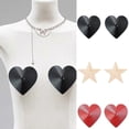 thumbnail image 2 of Women's Metal Nipple Covers Reusable Self Adhesive Silicone Pasties Raves Breast Petals Sticky Bras Nipple Stickers Style 9, 2 of 5