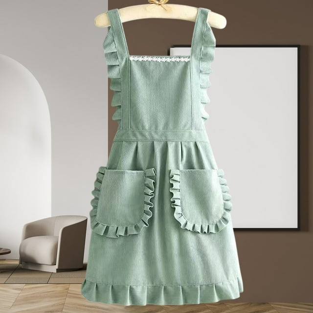 PRETXORVE Waterproof Corduroy Bib Home Kitchen Restaurant Work Cleaning Dirt Resistants