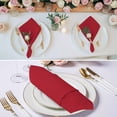 thumbnail image 3 of Pure Red Cloth Napkins, Simple Solid Color Washable and Reusable Dinner Napkins Set of 4, Table Napkin for Kitchen Party Birthday Wedding Hotel Housewarming 20"x20", 3 of 9