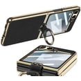 thumbnail image 5 of Compatible Samsung Galaxy Z Flip 6 Case with Crossbody Strap Lanyard Ring Kickstand PU Leather Cover Built in Small Screen Protector Full Coverage Phone Case for ZFlip 6 (Black, Z Flip 6 2024), 5 of 6