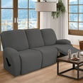 thumbnail image 2 of 3 Seats Recliner Sofa Slipcover Couch Cover Loveseat Cover Non-Slip Recliner Chair Cover Elastic Couch Protector Furniture Protector with Side Pocket for Home Decoration, 2 of 5