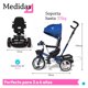 thumbnail image 4 of The Baby Shop Triciclo Azul P/ Niños Bebe 7 En 1 Asiento Giratorio Is-3041x, 4 of 7