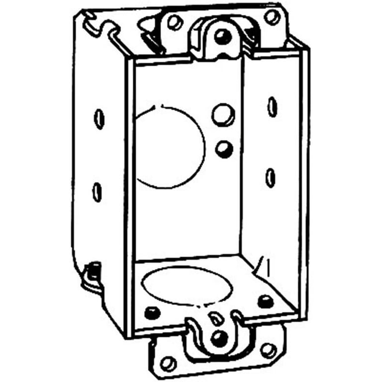 Hubbell Raco 8601 3-1/2-Inch Deep Gangable Switch Box – 3" X 2" With NMSC Clamps & Plaster Ears For Electrical Installations