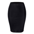 thumbnail image 4 of ZHOGXU Women's Skirt Summer High Waist Solid Color Slim Fit Comfortable Fashion Pencil Skirts For Casual Daily Wear And Party,Black,S, 4 of 4
