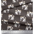 thumbnail image 2 of Soimoi Polyester Crepe Fabric Labrador Dog Print Fabric by The Yard 42 Inch Wide, 2 of 3