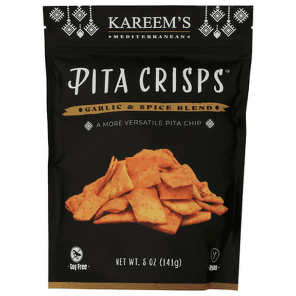 (Pack Of 12) Kareems Mediterranean Crisps Pita Garlic Spicy 5 Oz