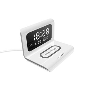 ZheElen Réveil Chargeur sans fil rapide et chargeur sans fil lumière de nuit pour lit