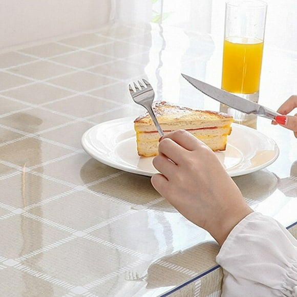 Waterproof Tablecloth PVC Clear Oil-proof Cloth Round Plastic Home Hotel Dining Table Mat Protector