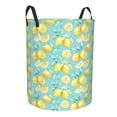 thumbnail image 2 of Balery Yellow Lemon Round Laundry Basket with Handles Waterproof Freestanding Laundry Hamper for Clothes Toys in the Dorm and Family-, 2 of 8