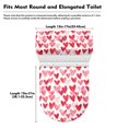 thumbnail image 7 of HELLHERO Polyester Fabric Toilet Lid Seat Cover Set & Stays in Place Toilet Seat Protector & Soft for Bathroom Fits All Toilet Shapes, Watercolour Gradient Heart, 7 of 7