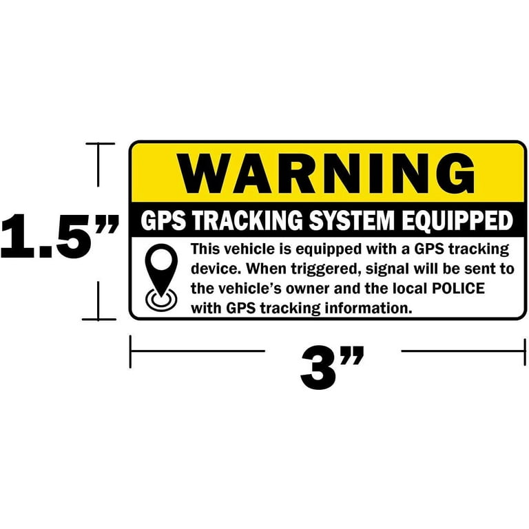 TOTOMO (Set of 8) Anti-Theft Car Vehicle Stickers with GPS