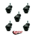thumbnail image 2 of 2 Inch Gloss Black Hooded Grip Ring Ball Casters Set of 5 Service Caster, 2 of 2