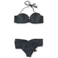 thumbnail image 2 of Raisins Womens Live It Up Hi Lo Sash 2 Piece Bikini, Black, Medium, 2 of 2