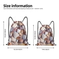 thumbnail image 2 of Fuzoiu Sea Shells Print Drawstring Backpack for Gym, Travel, Yoga,Sports Sackpack String Bag for Women Men-Medium, 2 of 6