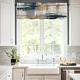 thumbnail image 4 of Beige and Gray Abstract Art Semi Sheer Window Valances - 54"x18" Light Filtering Decor for Kitchen, Living Room, Bedroom, 4 of 6
