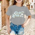 thumbnail image 2 of Whouriu Toddler Girls First Grade T Shirt Letter Print Short Sleeve Back To School T-Shirt, 2 of 4