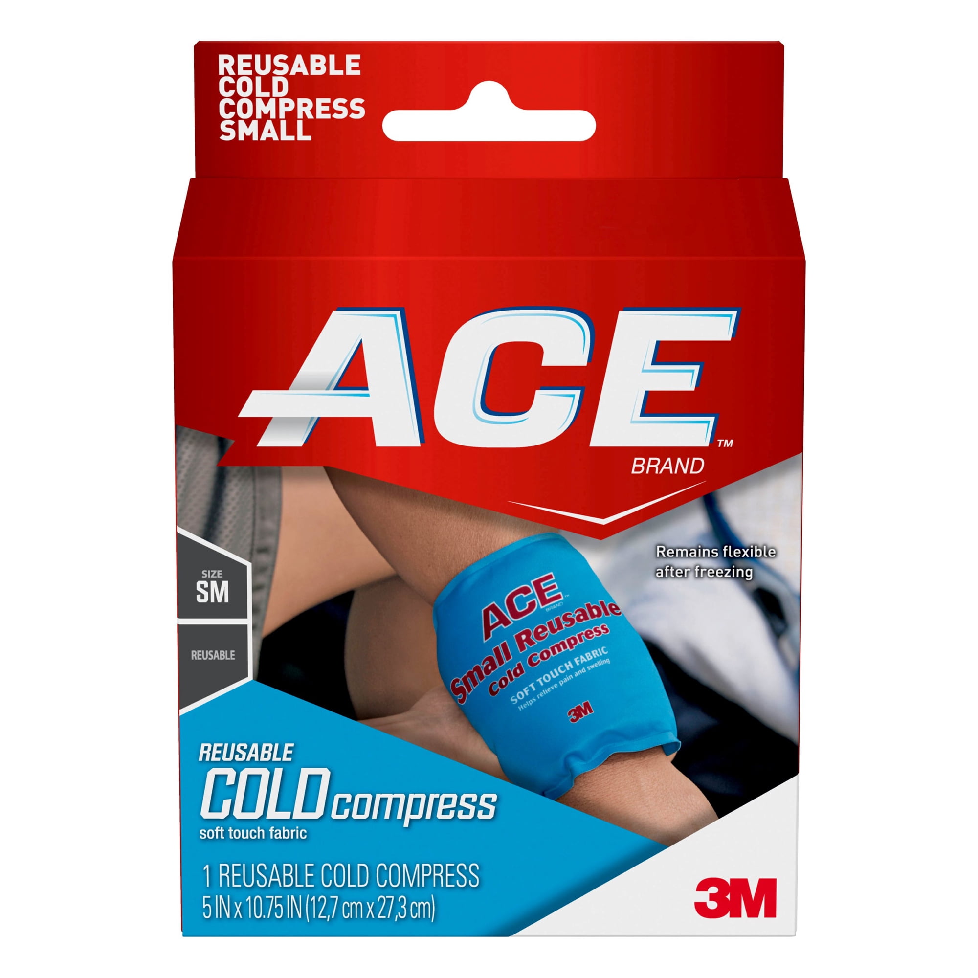 ACE Reusable Cold Compress, Small, Helps Relieve Pain caused by Sprains and Muscle Aches, Blue 1/Pack