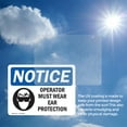 thumbnail image 6 of (2 Pack) Operator Must Wear Ear Protection OSHA Notice Sign 5 Inch X 3.5 Inch Vinyl Label Decal Sticker Weather Resistant, UV Protected for Workplace, Business, and Construction Site,, 6 of 7