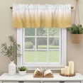 thumbnail image 3 of Gradient Color Valances for Windows, Rod Pocket Kitchen Valance Curtains - Soft & Washable Small Window Treatment for Living Room, Bathroom, White Yellow 42x12inch, 1 Panel, 3 of 9