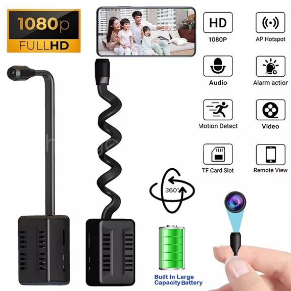 1080P Wireless WiFi Camera HD Mini DIY Cam Video DVR Recorder with Flexible Lens