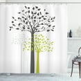 thumbnail image 1 of Ambesonne Apartment Shower Curtain, Mother Nature Trees, 69"Wx70"L, Pale Green White, 1 of 3