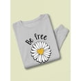 thumbnail image 3 of Be Free Heart Daisy Sweatshirt Women -Image by Shutterstock, Female Large, 3 of 4