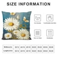 thumbnail image 5 of Chilfamy Daisies Butterfly Folk Art Fashion Style Dirt-Resistant Throw Pillow Covers for Couch Sofa Bed Living Room Bedroom Aesthetic Decorative All-Year-Round Pillow Case 1PC 20x20in, 5 of 5