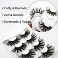 thumbnail image 5 of 25mm Lashes Big Fluffy False Eyelashes 3D Dramatic Long Volume Faux Mink Lashes Pack 4 Pairs, 5 of 5