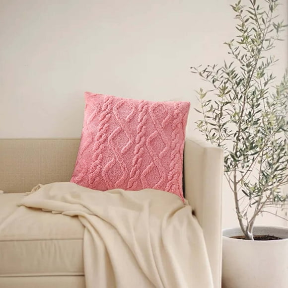 Werulen Clearance Under $5 ! Throw Pillow Covers, Decorative Couch Pillow Case Soft Square Cushion Cover, Cozy Rhombic Cushion Case for Couch Sofa Bed Bedroom Car Living Room