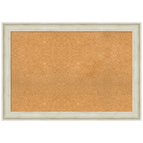 Amanti Art Natural Cork Board Framed Regal Birch Cream Bulletin Board 41 in. x 29 in.