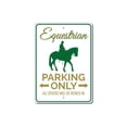 thumbnail image 2 of Equestrian Parking Novelty Sign, Metal Wall Decor - 10x14 inches, 2 of 4
