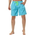 thumbnail image 1 of INSPIRAR CHIC Pantalones Cortos de Playa Casual para Hombre con Cintura Elástica y Forro de Malla 38 Azul Cielo, 1 of 6