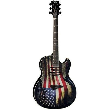 Dean Mako Dave Mustaine Signature Acoustic-Electric Guitar, American Flag Graphic Finish