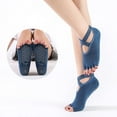 thumbnail image 2 of Toe Socks Athletic Running Cushion Five Finger Cotton Crew Socks, 2 of 5
