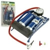 Stalwart 75-1512 Stalwart Double Cylinder Foot Pump w/ Gauge