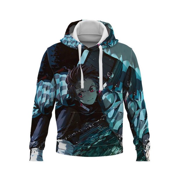YYDS Demon Slayer Anime Sudadera Con Capucha De Manga Larga Unisex Cosplay Tokitou Tanjiro Top Casual Moda Jersey Oversi