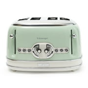Ariete Vintage Style 4 Slice Toaster With Defrost And Reheat, Green