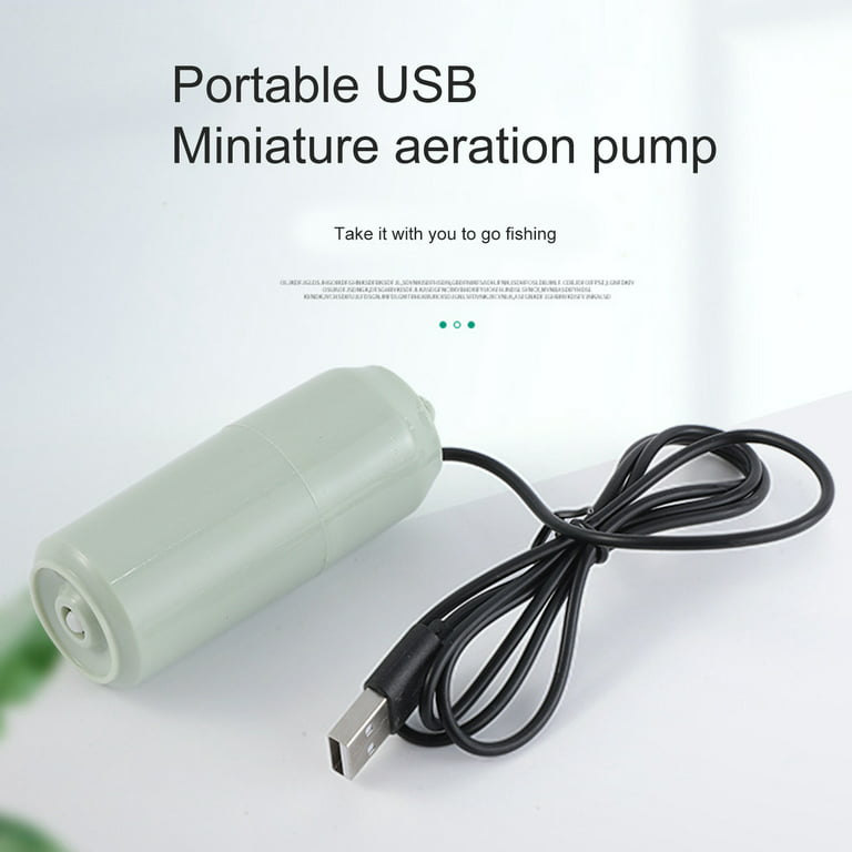 Yirtree 1 Set Aquarium Air Pump with Hanging Buckle USB Power Silent Fish  Tank Air Compressor Aerator for Seafood Oxygenation 