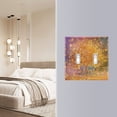 thumbnail image 5 of Dailycode Light Switch Plate Covers 2 Gang Wall Plate Plastics Outlet Covers for Kitchen Home Office Decor Golden Tree with Leaves Falling, 5 of 8